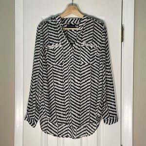 My Michelle Black & White Polyester Long Sleeve